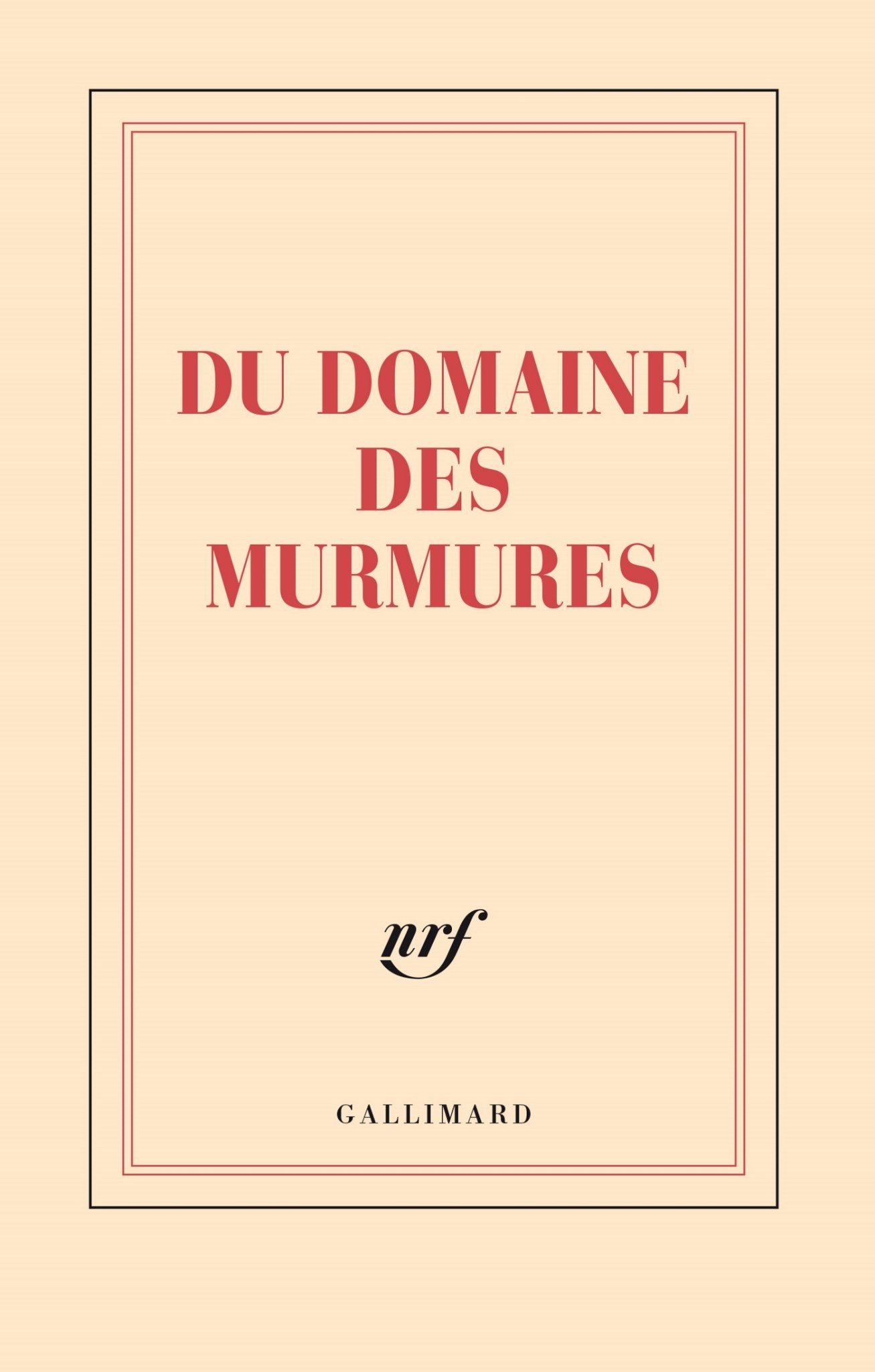 GALLIMARD Carnet - Du domaine des murmures