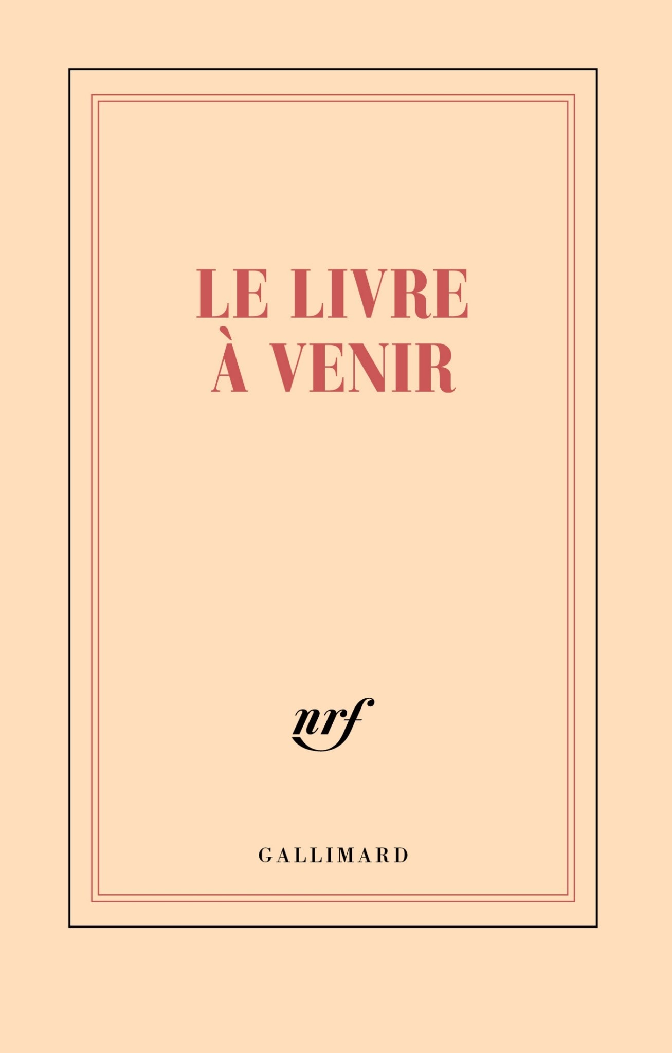 GALLIMARD Carnet - Le livre à venir