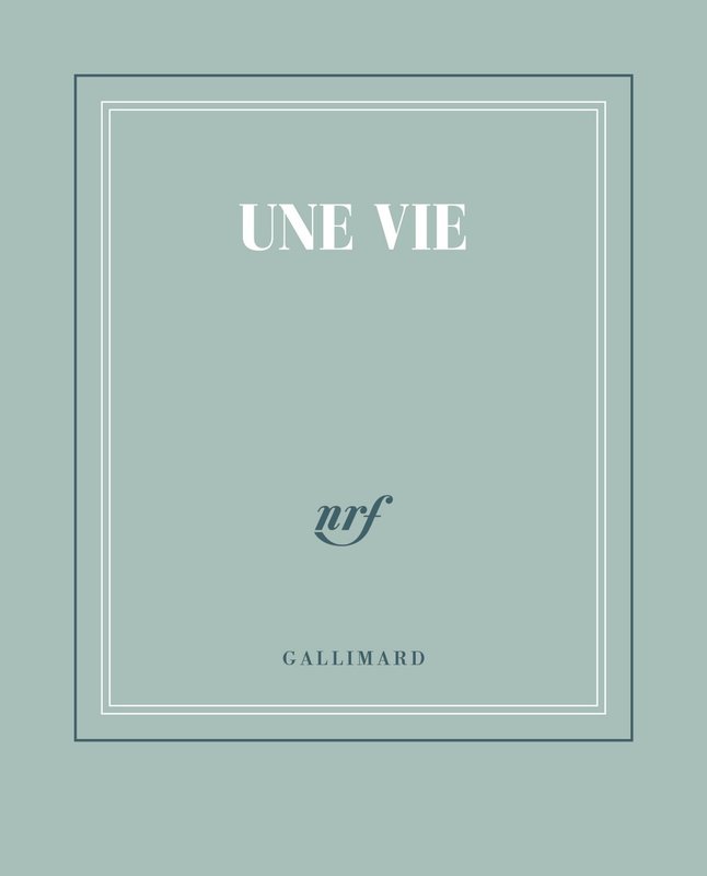 GALLIMARD Carnet Poche Bleu Gris Ligne "Une Vie"