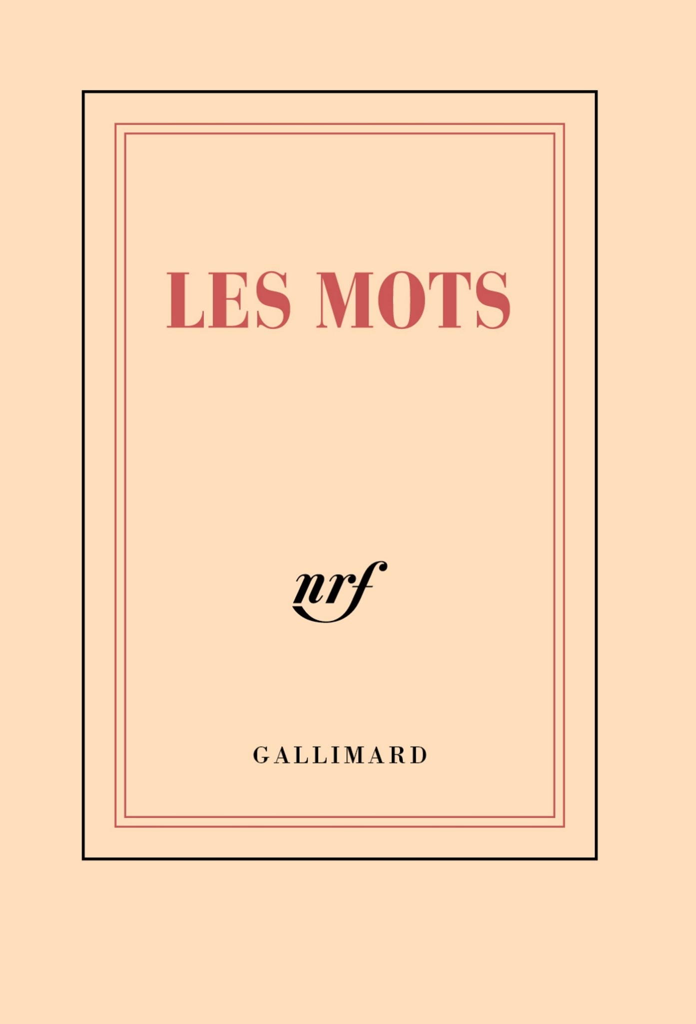 GALLIMARD Carnet poche - Les mots