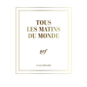 GALLIMARD Carnet Poche Neige Filets Or Ligné "Tous Les Matins Du Monde "