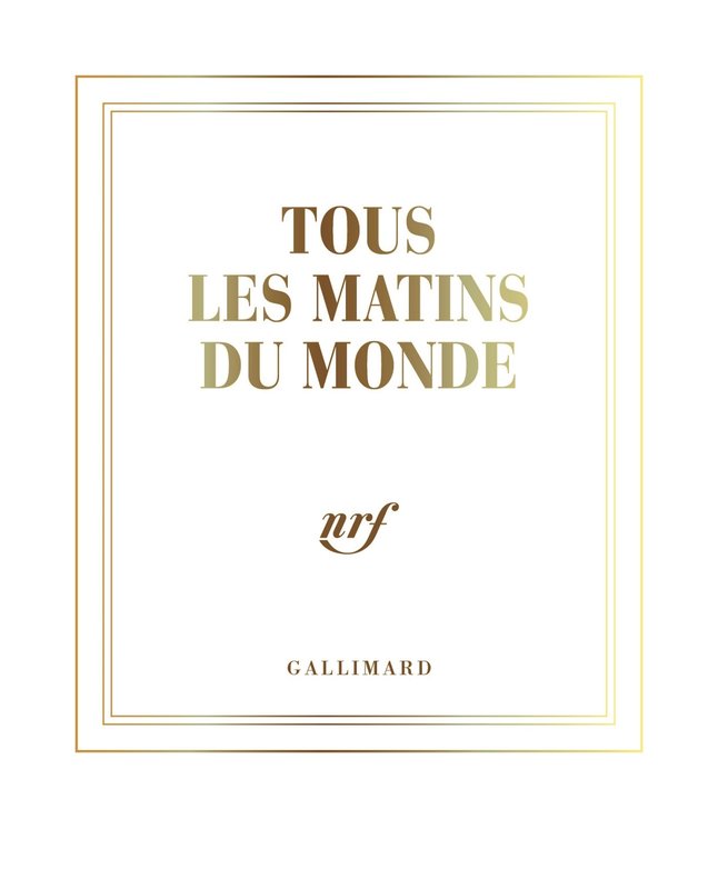 GALLIMARD Carnet Poche Neige Filets Or Ligne "Tous Les Matins Du Monde "