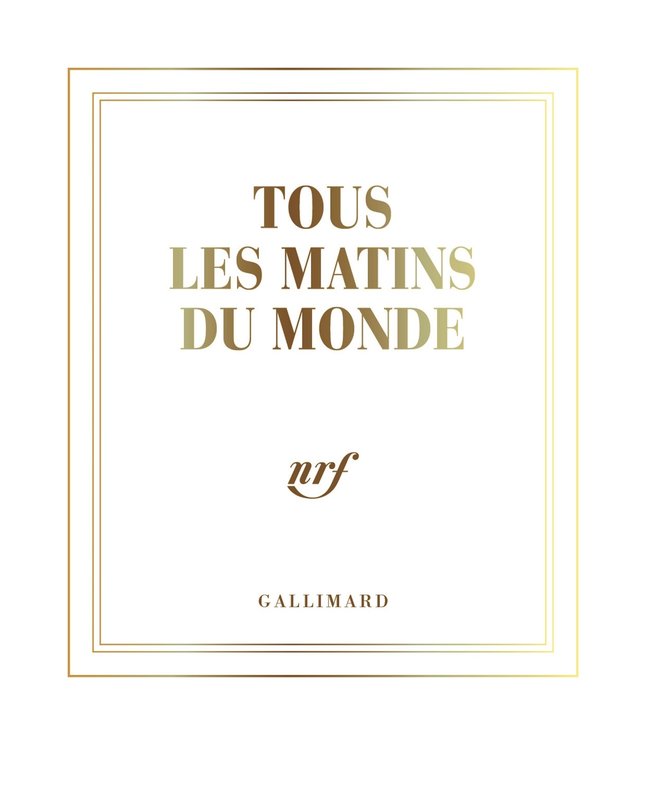 GALLIMARD Notebook Pocket Snow Nets Gold Line "Tous Les Matins Du Monde