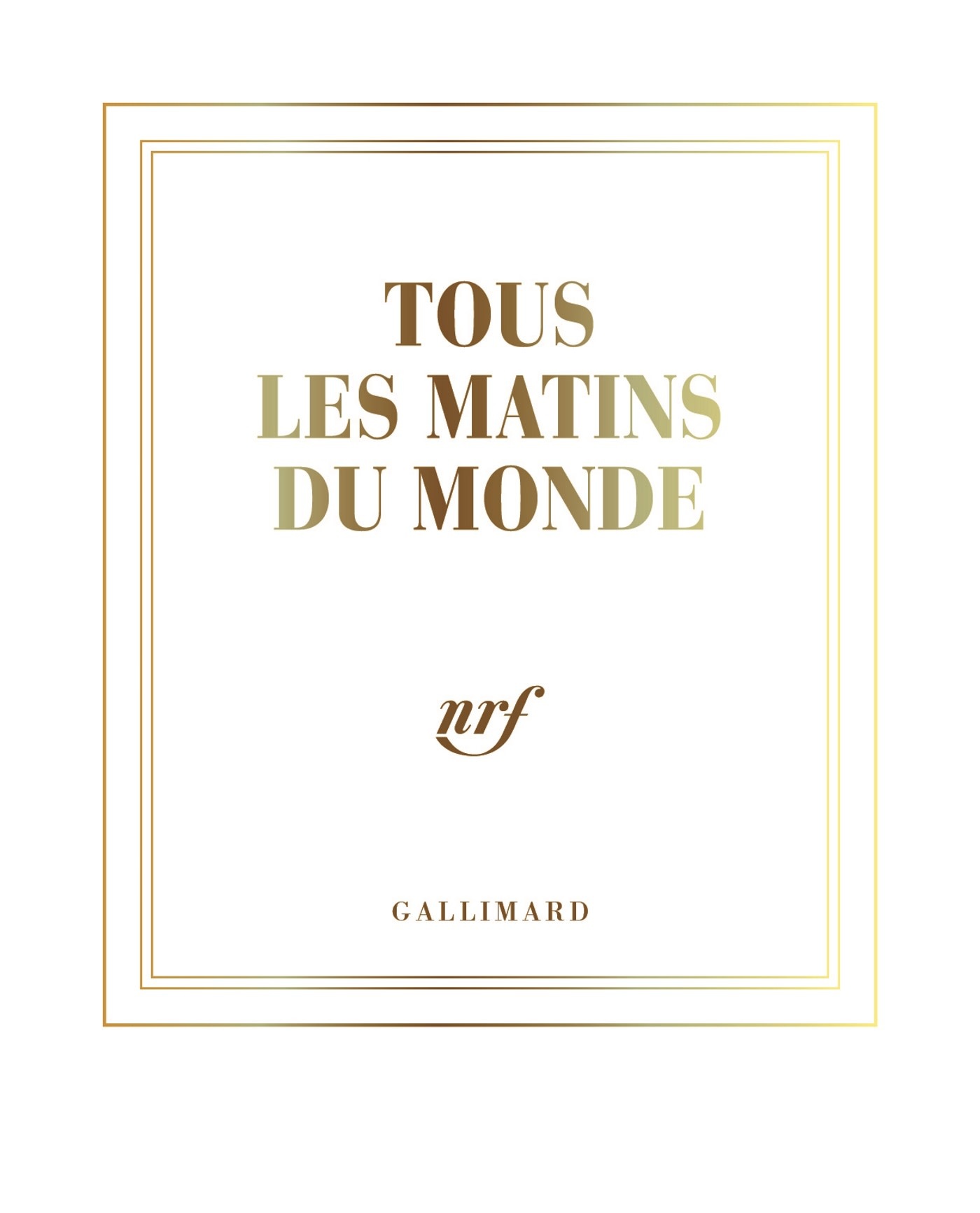 GALLIMARD Carnet poche couleur - Tous les matins du monde