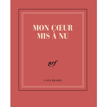 GALLIMARD Red Pocket Notebook Line "Mon Coeur Mis À Nu