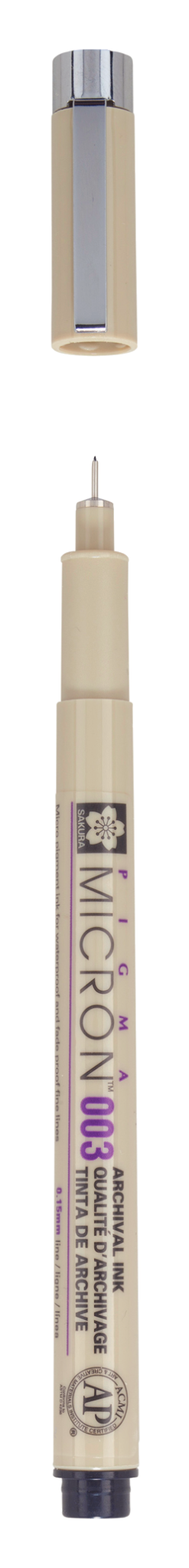 SAKURA Feutre Pigma Micron 003 Noir - 0,15 mm