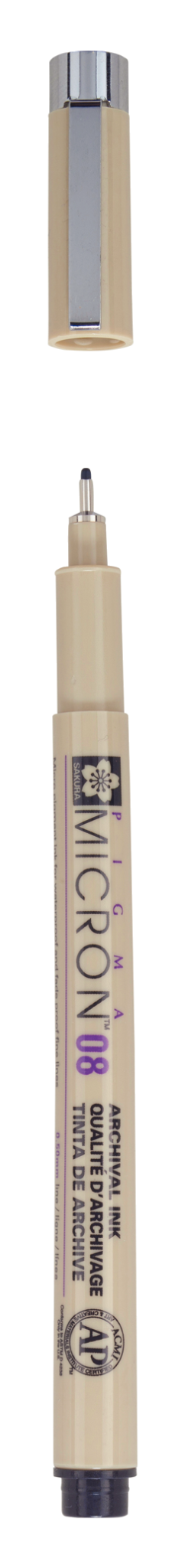 SAKURA Feutre Pigma Micron 08 Noir - 0,50 mm