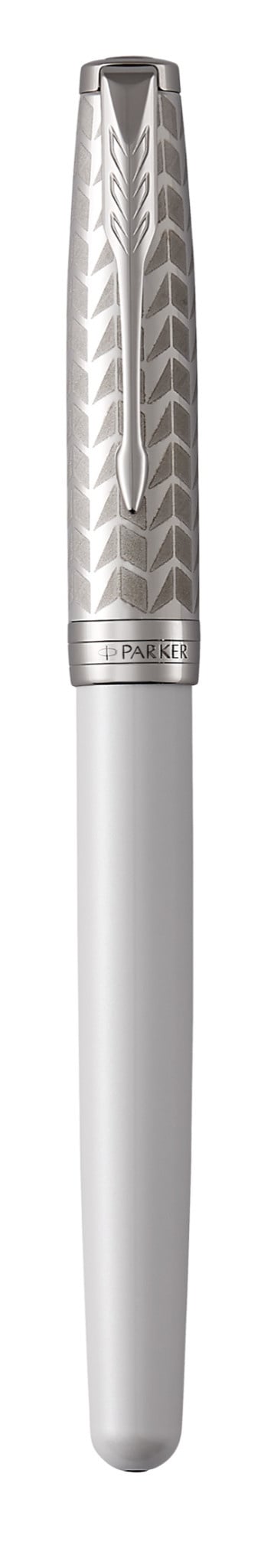 PARKER Stylo Roller F Sonnet métal et laque perle attributs palladium