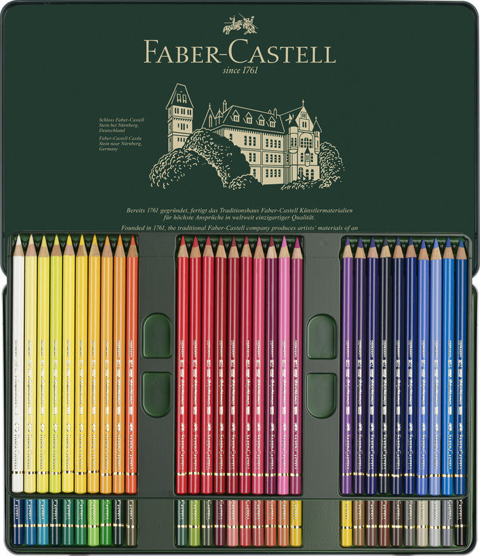 FABER CASTELL Colored pencils Polychromos metal box 60x