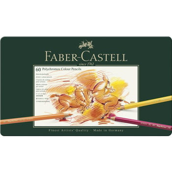 FABER CASTELL Colored pencils Polychromos metal box 60x