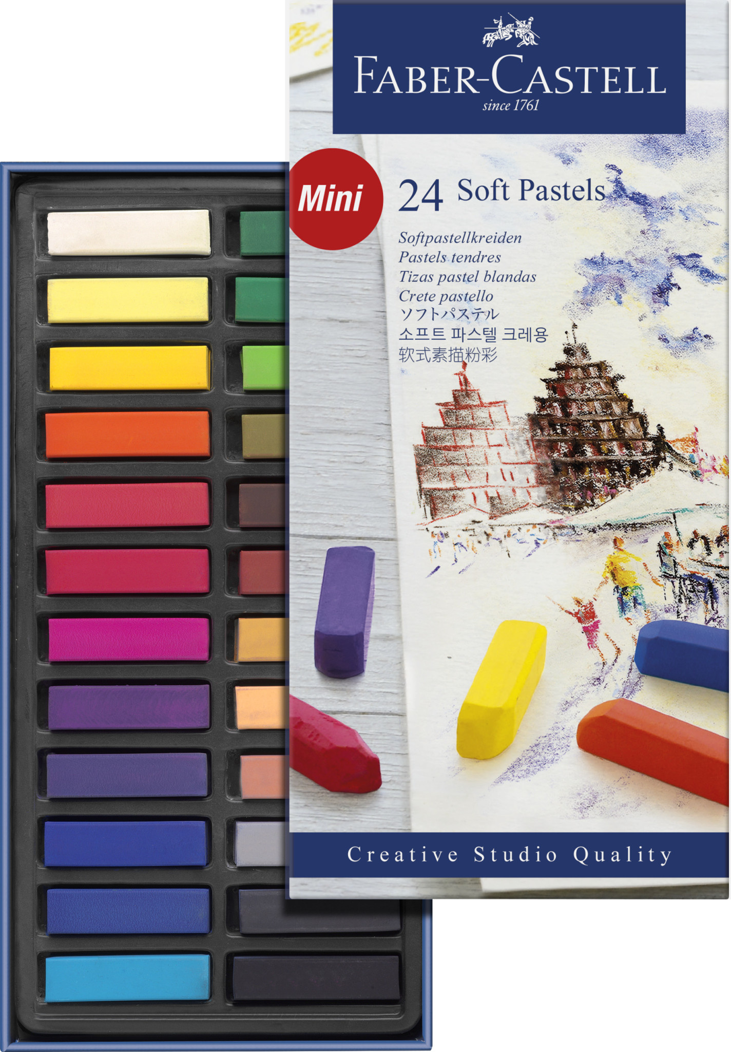 FABER CASTELL Demi pastel tendre boîte carton 24x