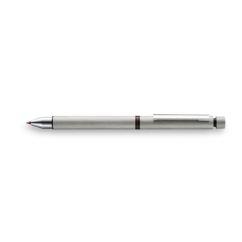 LAMY Stylo Multifonctions Tri Pen Acier Mat Bille noire, rouge et mine 0,5 mm