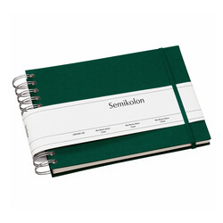 SEMIKOLON Album photos spiralé Mini Mucho Vert Forêt pages crème 23x16cm
