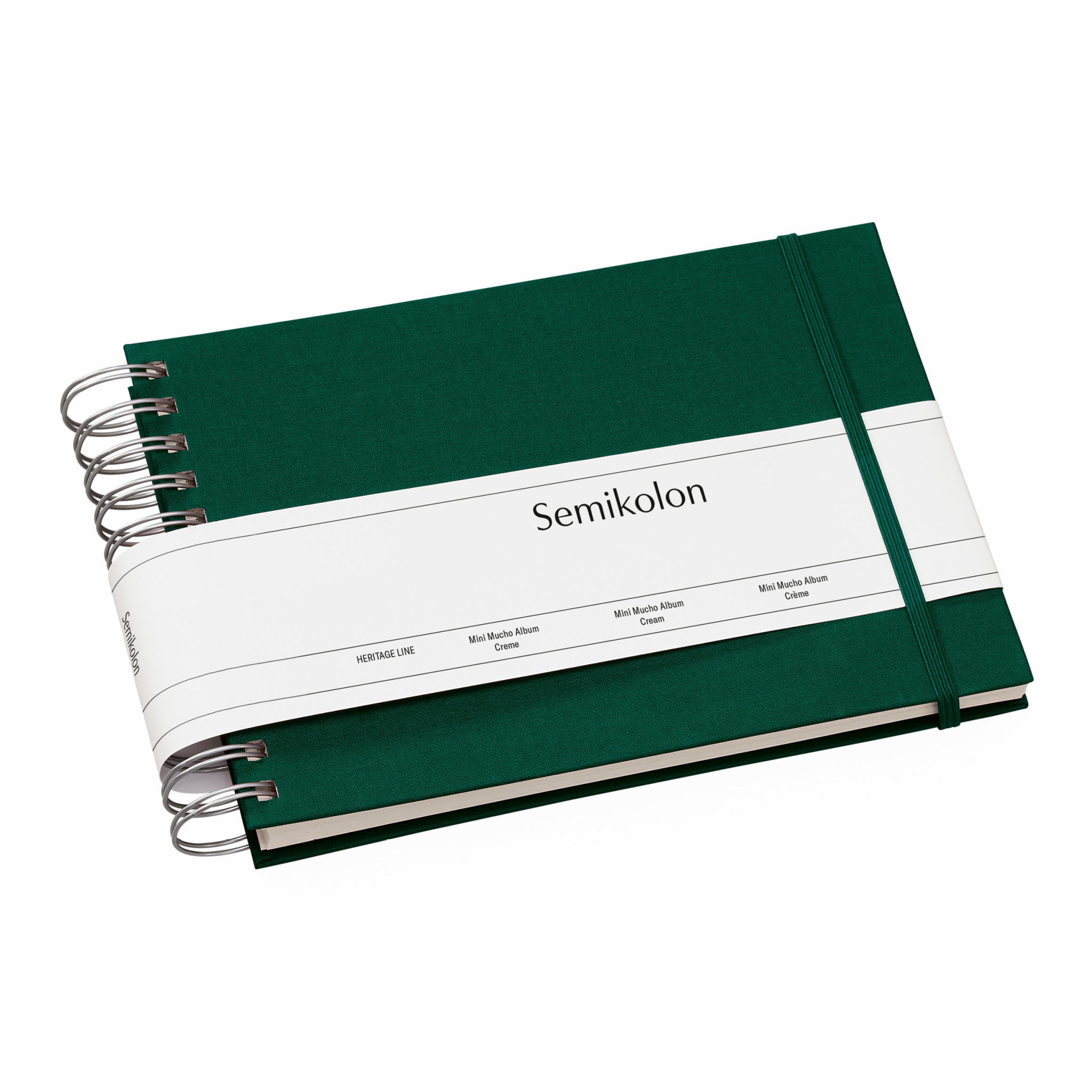 SEMIKOLON Album photos spiralé Mini Mucho Vert Forêt pages crème 23x16cm