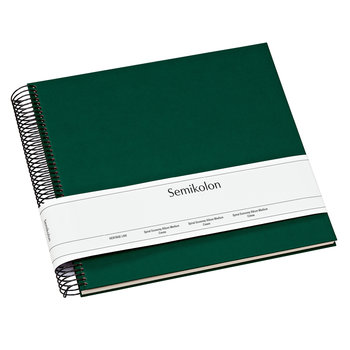 SEMIKOLON Album photos spiralé Economy Medium Vert Forêt pages crème 23x24,5cm
