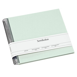 SEMIKOLON Album photos spiralé Economy Medium Vert mousse pages crème 23x24,5cm