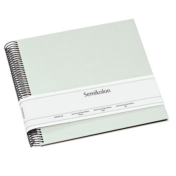SEMIKOLON Album photos spiralé Economy Medium Vert Mousse pages noires 23x24,5cm