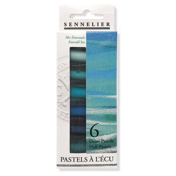 SENNELIER Set of 6 1/2 Ecu Sea Emerald pastels