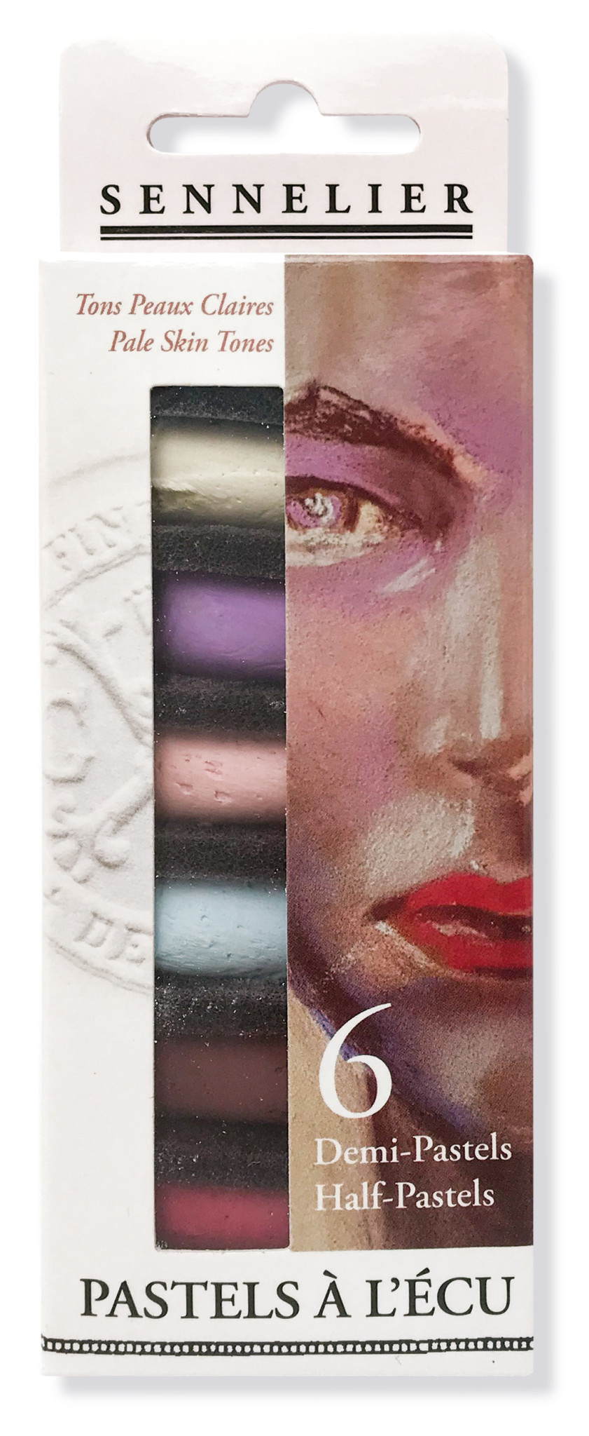 SENNELIER Etui 6 1/2 pastels Ecu Portrait teintes claires