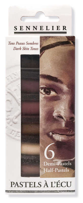 SENNELIER Etui 6 1/2 pastels Ecu Portrait teintes foncées