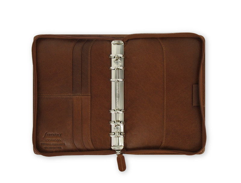 FILOFAX Organiseur Lockwood Personal Zip  - Cognac