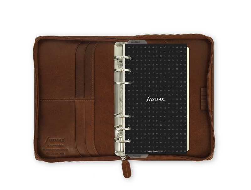 FILOFAX Organiseur Lockwood Personal Zip  - Cognac