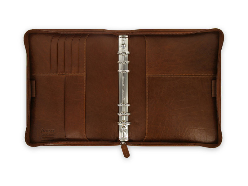 FILOFAX Organiseur Lockwood A5 Zip  - Cognac