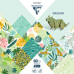 POLLEN * Origami, Pochette De 60 Feuilles 15X15Cm 70G, Fraîcheur Exotique