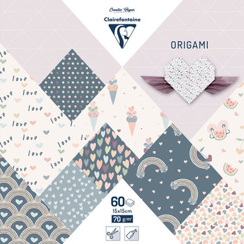 CLAIREFONTAINE Origami, Pochette De 60 Feuilles 15X15Cm 70G, Little Love