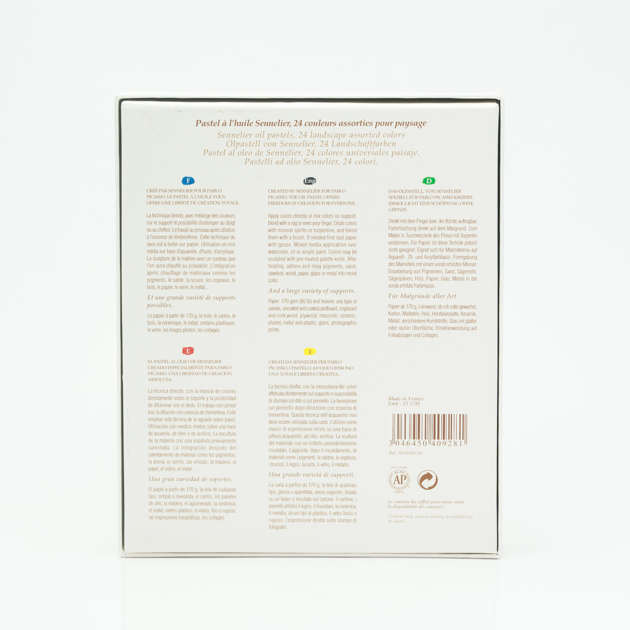 SENNELIER Boîte carton Pastel Huile Paysage 24 Pastels
