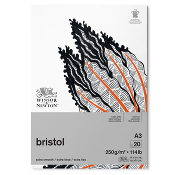 WINSOR & NEWTON Bristol Paper Pad 250g A3 20 Sheets