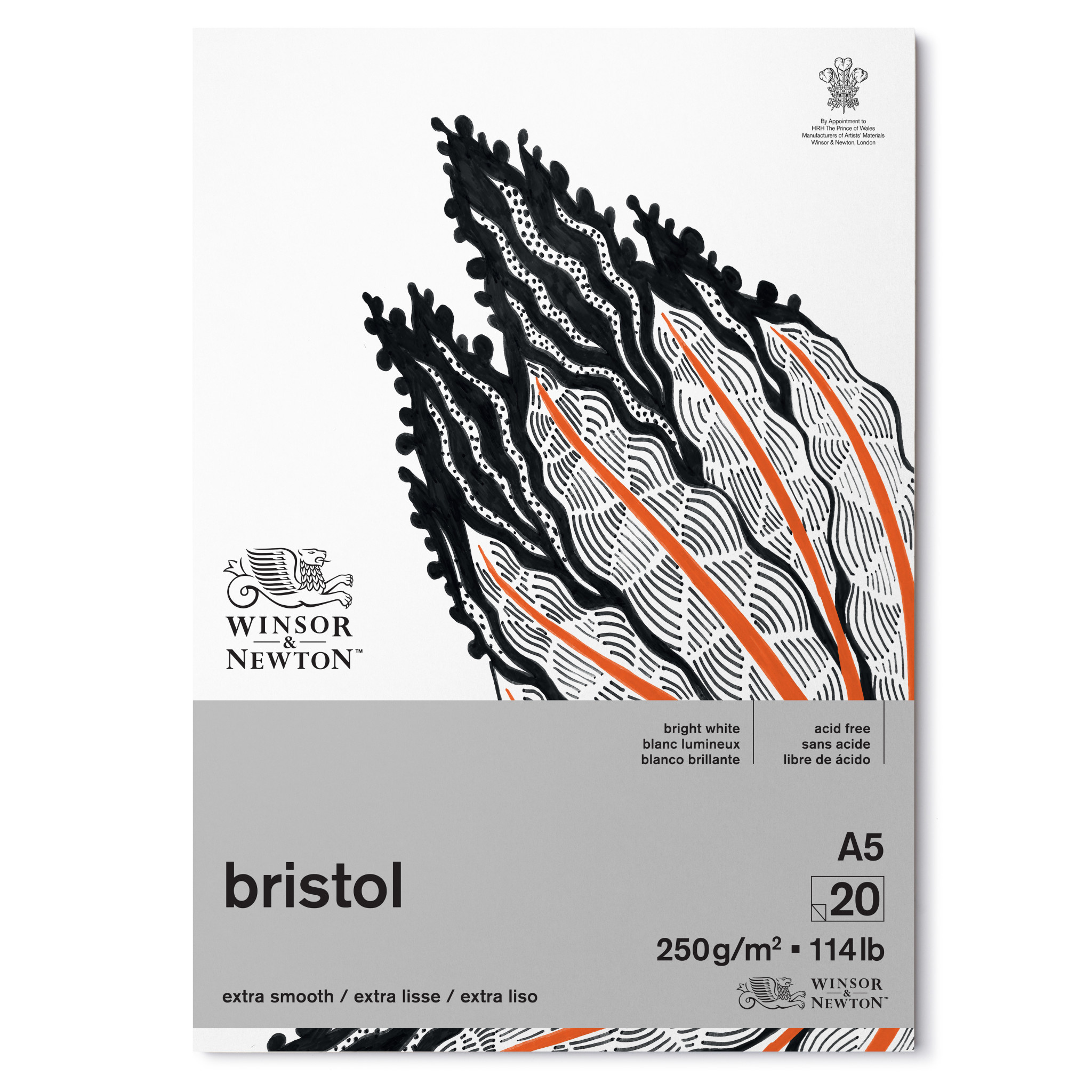 WINSOR & NEWTON Bloc Papier bristol 250g A5 20 feuilles