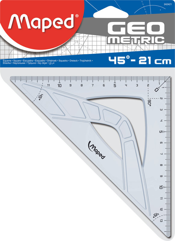 Equerre 60° en plastique Maped FLEX incassable - 21 cm