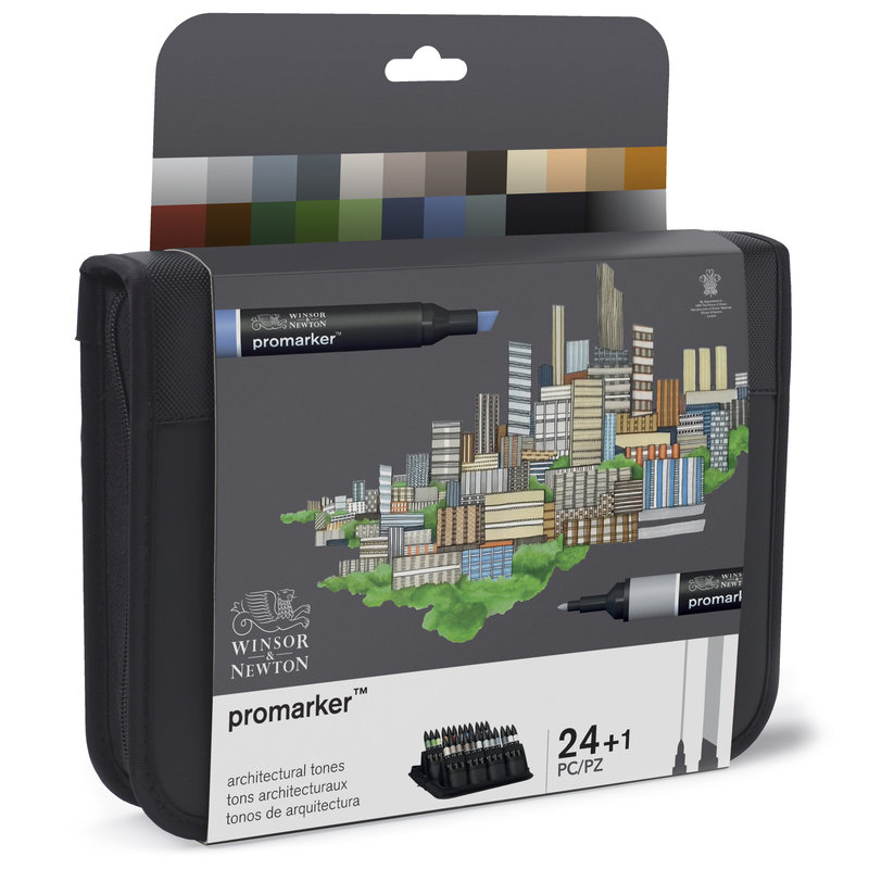 WINSOR & NEWTON Promarker set trousse x24 architecture