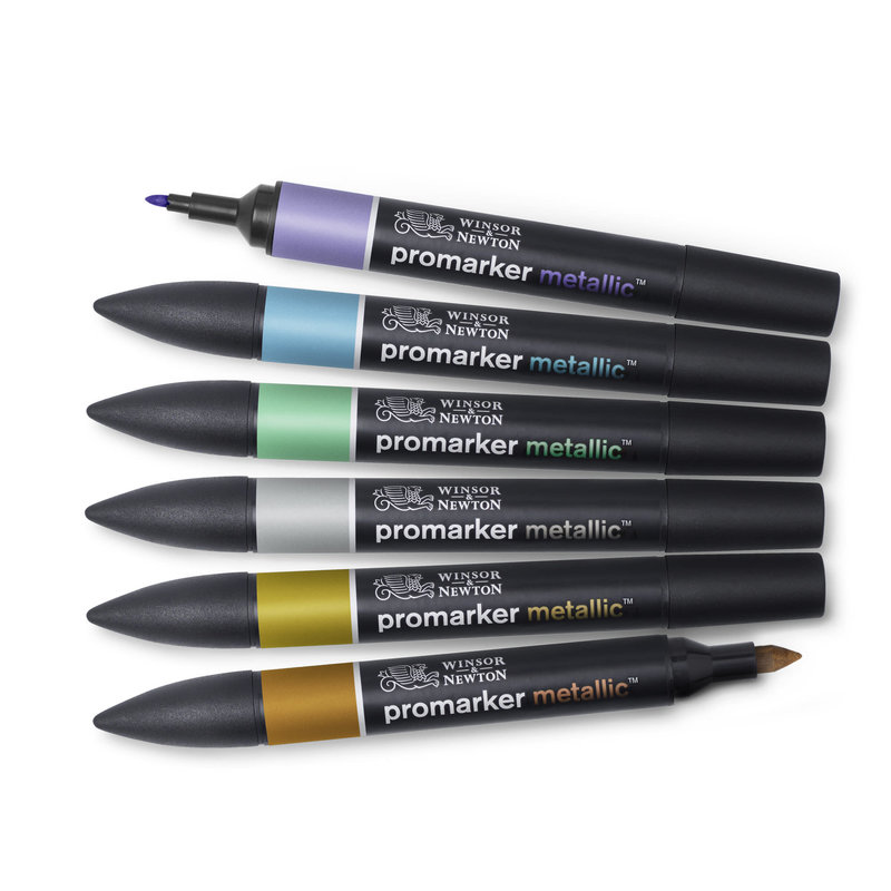 WINSOR & NEWTON Promarker metallic x6