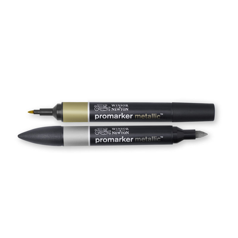 WINSOR & NEWTON Promarker Metallic x2 - or + argent