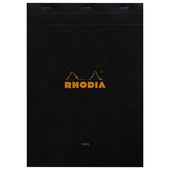 CLAIREFONTAINE Bloc Agrafé Rhodia Black N°18 21X29,7 Cm 80 Feuillets Ligné Avec Marge 80 G