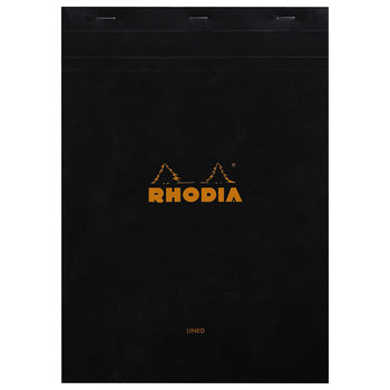 RHODIA Bloc Agrafé Rhodia Black N°18 21X29,7 Cm 80 Feuillets Ligné Avec Marge 80 G