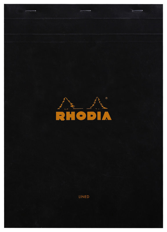 RHODIA Bloc agrafé Rhodia BLACK N°18 21x29,7 cm 80 feuillets ligné avec marge 80g