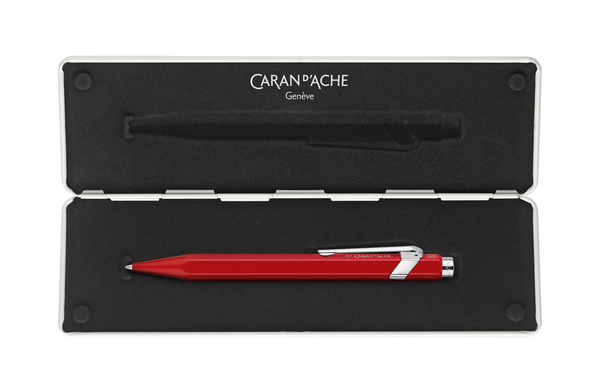 CARAN D'ACHE Stylo roller 849 Rouge avec étui slimpack