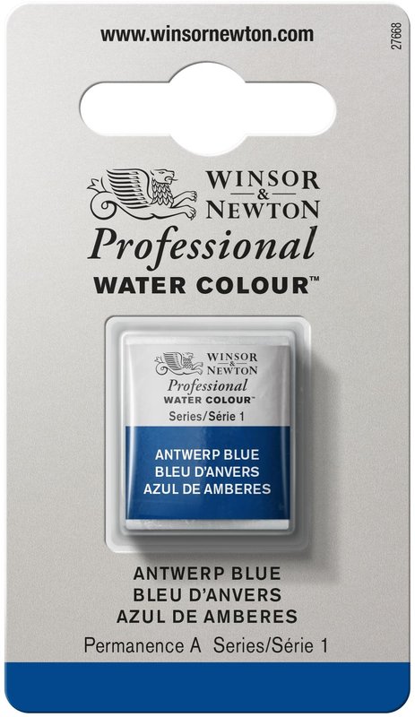 WINSOR & NEWTON Professional Aquarelle 1/2 Godet 010 Bleu d'Anvers