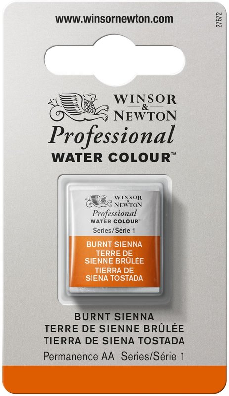 WINSOR & NEWTON Professional Watercolor 1/2 Bucket 074 Burnt Sienna