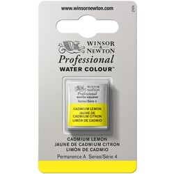 WINSOR & NEWTON Pro Watercolour 1/2G 086 Jaune Cadmium Citron Row