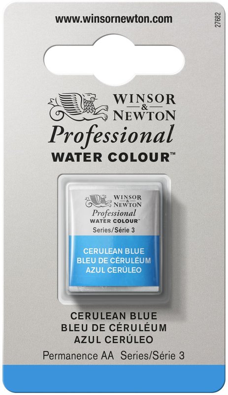 WINSOR & NEWTON Professional Aquarelle 1/2 Godet 137 Bleu de Ceruléum