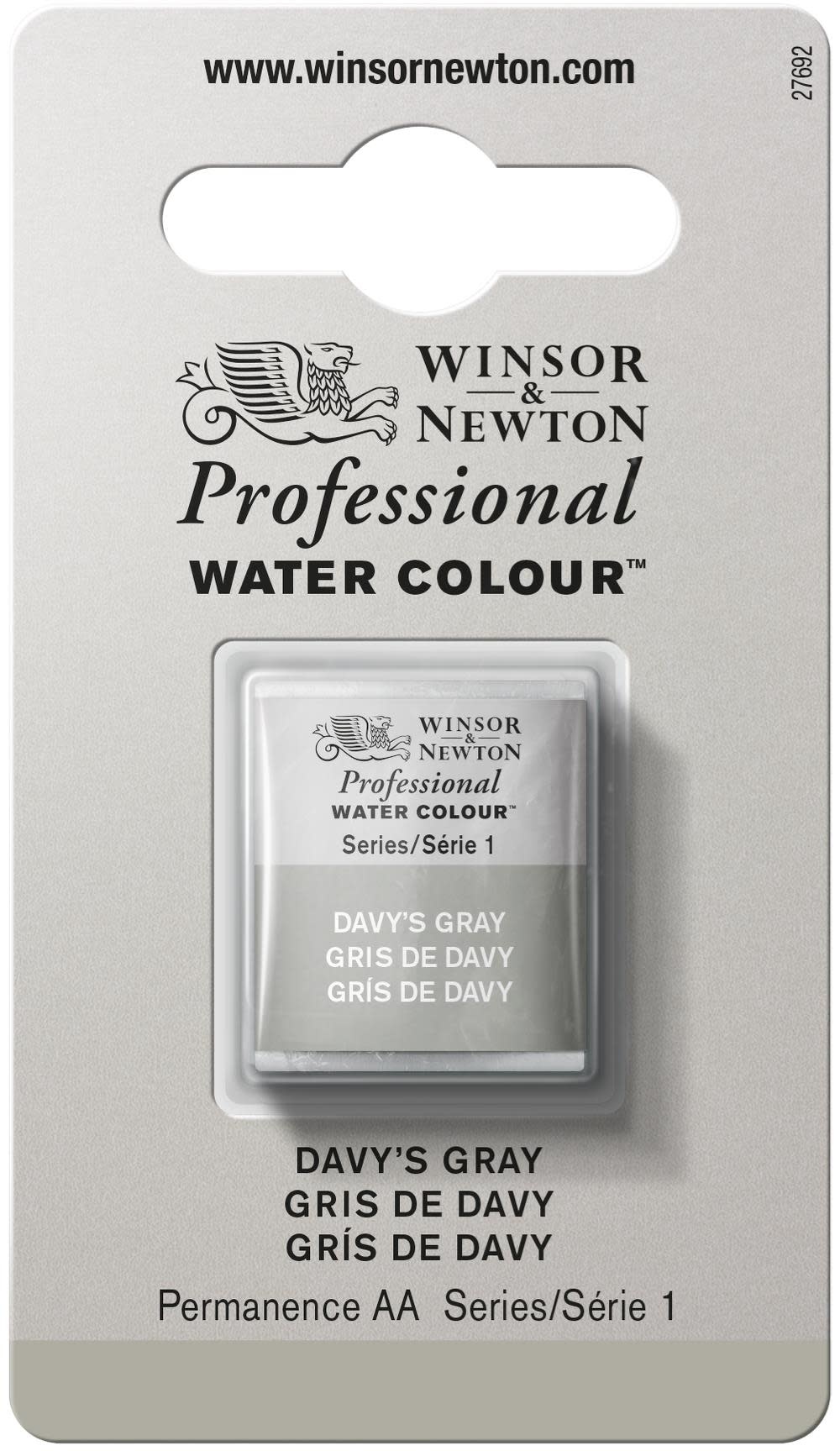 WINSOR & NEWTON Professional Aquarelle 1/2 Godet 217 Gris Davy