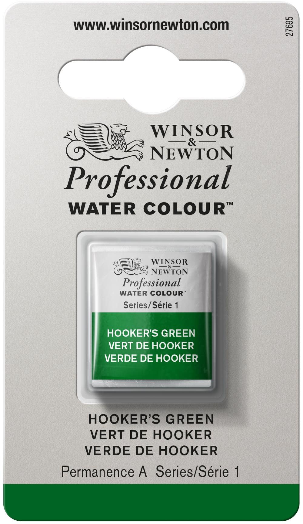 WINSOR & NEWTON Professional Aquarelle 1/2 Godet 311 Vert de Hooker