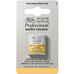 WINSOR & NEWTON Professional Aquarelle 1/2 Godet 425 Jaune de Naples Foncé