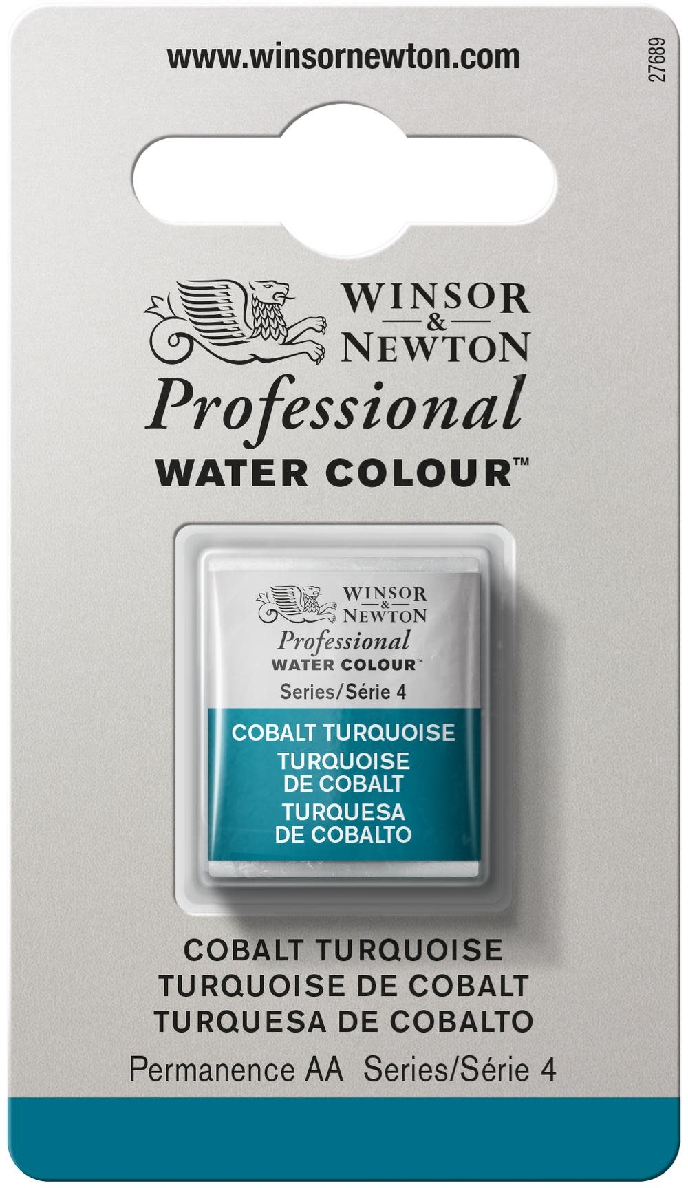 WINSOR & NEWTON Professional Aquarelle 1/2 Godet 190 Turquoise cobalt