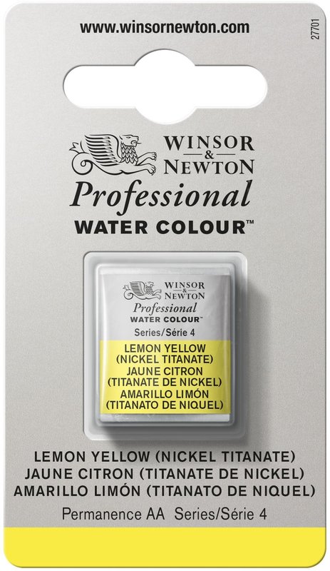 WINSOR & NEWTON Professional Aquarelle 1/2 Godet 347 Jaune citron nickel titanate
