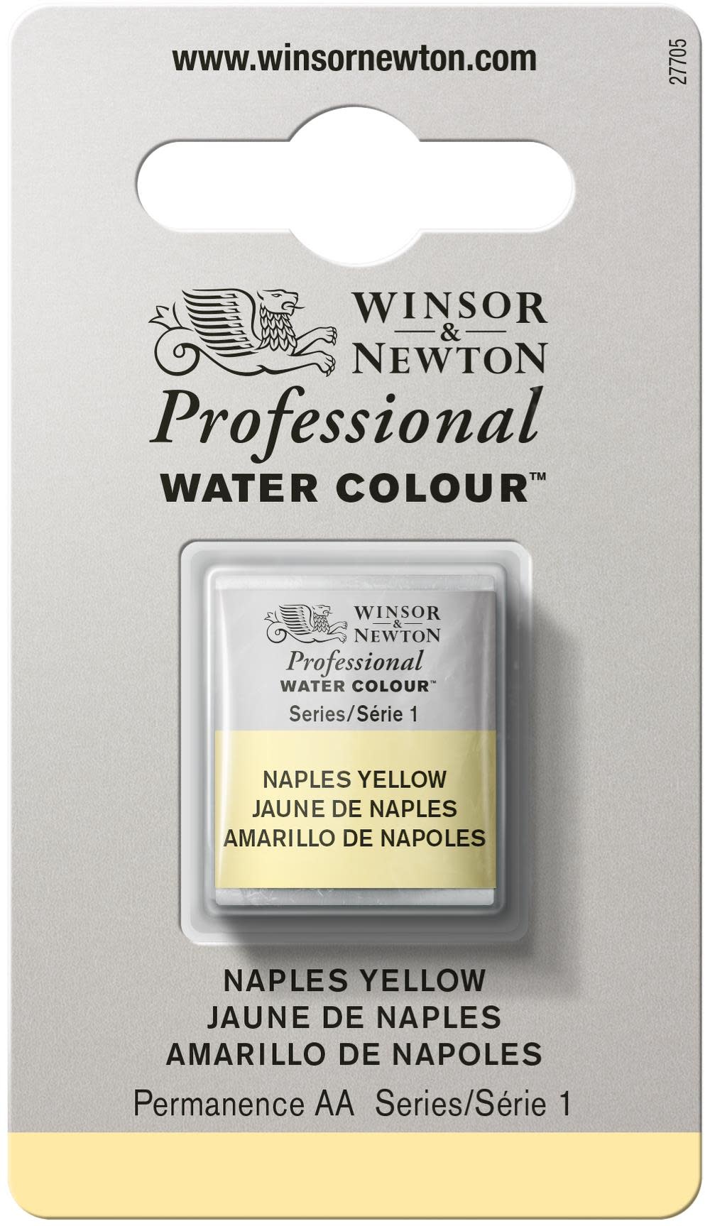 WINSOR & NEWTON Professional Aquarelle 1/2 Godet 422 Jaune de Naples